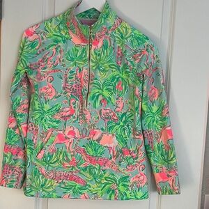 Lilly Pulitzer Pink Flamingo Print Pullover 🏝️🏝️